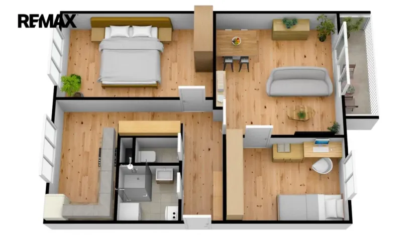 Pronájem bytu 3+1, Hradec Králové - Malšovice, Kpt. Fechtnera, 70 m2