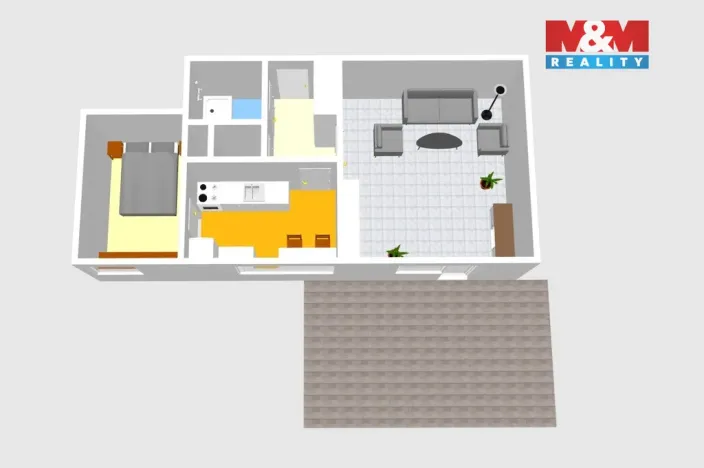 Prodej bytu 2+1, Žleby, Za Šumavou, 49 m2