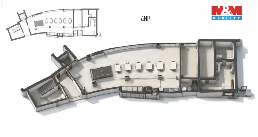 Pronájem kanceláře, Olomouc, Horní náměstí, 156 m2