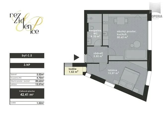 Prodej bytu 2+kk, Brno, Elišky Přemyslovny, 42 m2