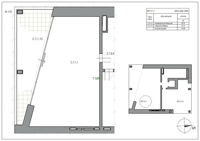 Prodej bytu 2+kk, Zlín, Lorencova, 81 m2