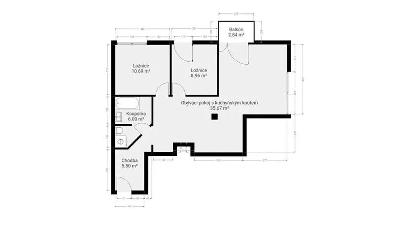 Pronájem bytu 3+kk, Praha - Žižkov, Pod kapličkou, 67 m2