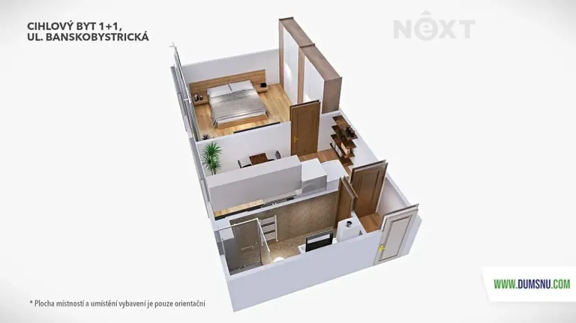 Pronájem bytu 1+1, Šumperk, Banskobystrická, 38 m2