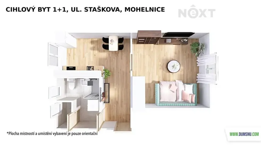 Pronájem bytu 1+1, Mohelnice, Staškova, 37 m2
