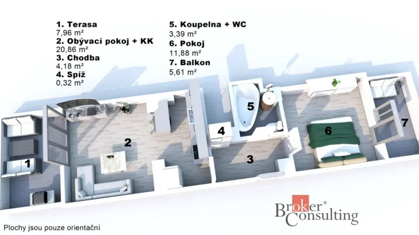 Prodej bytu 1+1, Praha - Podolí, Podolská, 39 m2