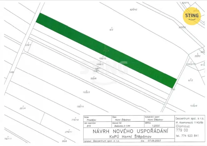 Prodej pole, Horní Štěpánov, 50943 m2