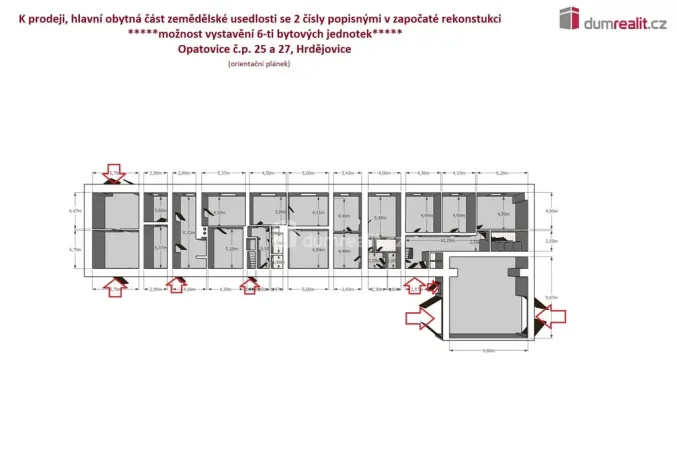 Prodej rodinného domu, Hrdějovice - Opatovice, 1111 m2