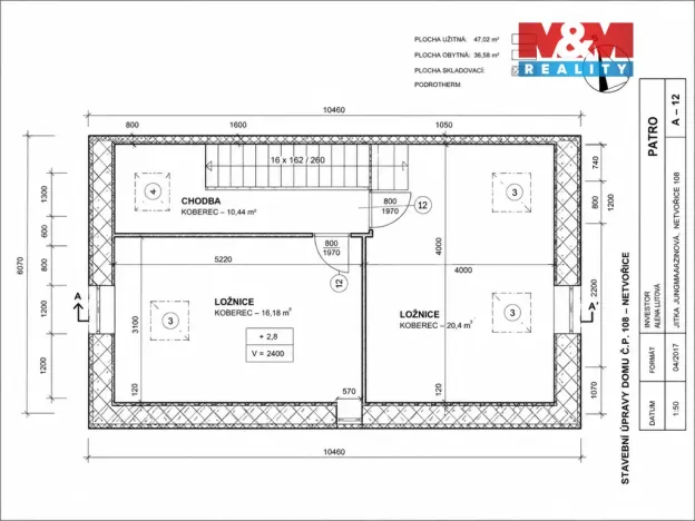 Prodej rodinného domu, Netvořice, Neveklovská, 90 m2