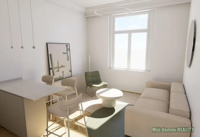 Pronájem bytu 2+kk, Praha - Nové Město, Na Zderaze, 46 m2
