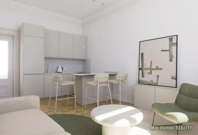 Pronájem bytu 2+kk, Praha - Nové Město, Na Zderaze, 46 m2