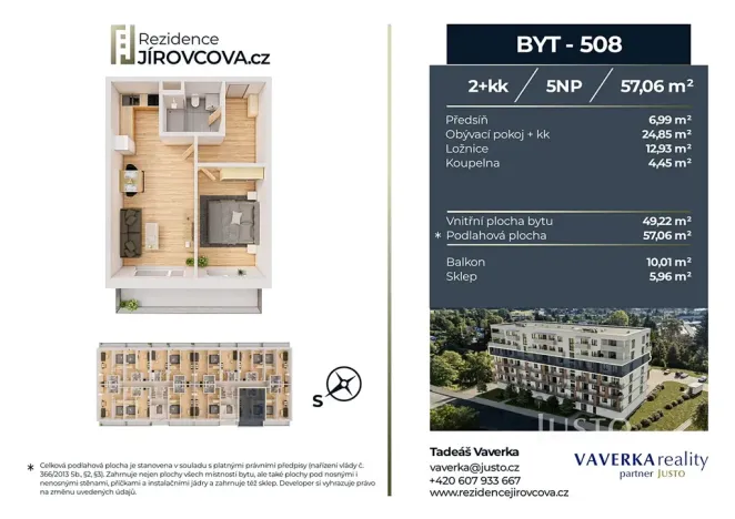 Prodej bytu 2+kk, České Budějovice, Jírovcova, 57 m2