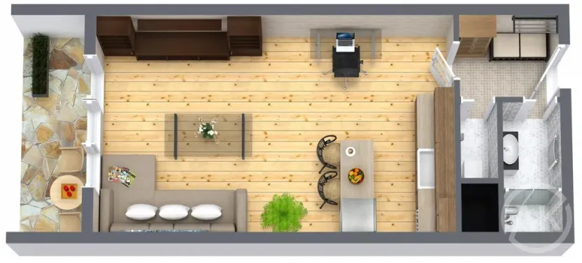 Pronájem bytu 1+kk, Ostrava - Výškovice, Výškovická, 28 m2