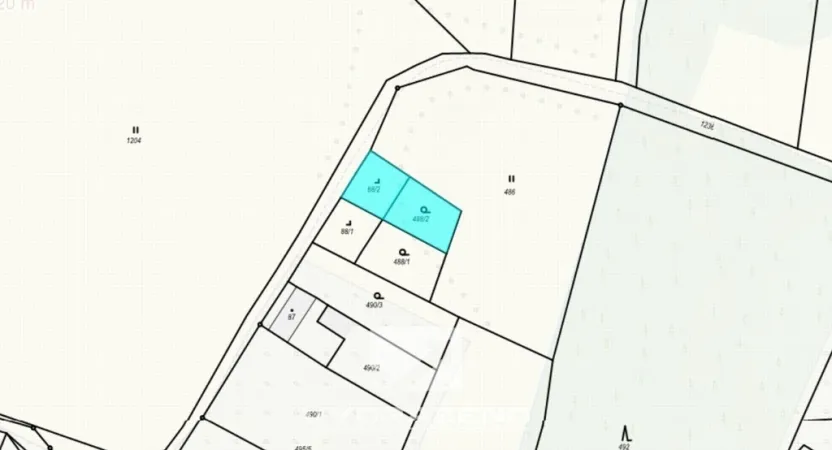 Prodej zahrady, Pertoltice, 458 m2