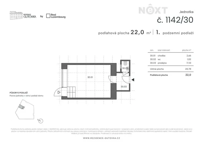 Prodej obchodního prostoru, Praha - Strašnice, Čestlická, 22 m2