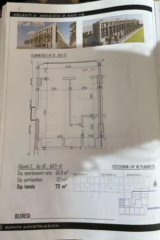 Prodej bytu 1+kk, Rruga Viena, Golem, Albánie, 37 m2