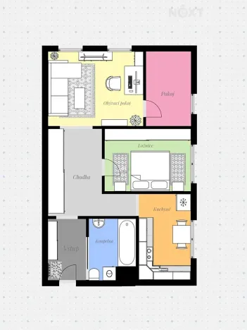 Pronájem bytu 3+1, Český Krumlov, Lipová, 63 m2