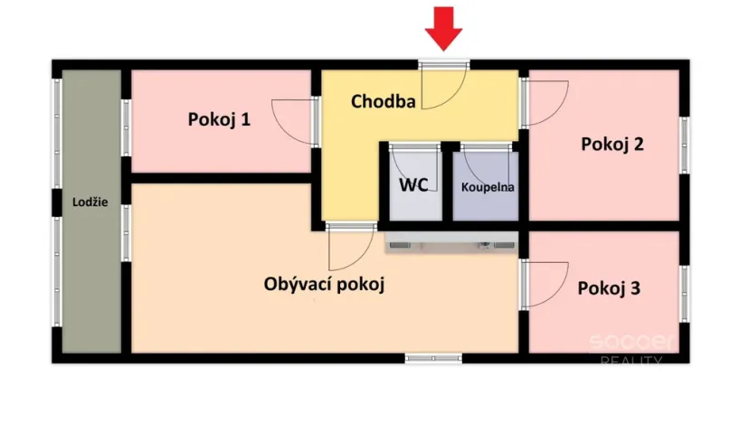 Pronájem bytu 4+kk, Praha - Krč, Horáčkova, 72 m2