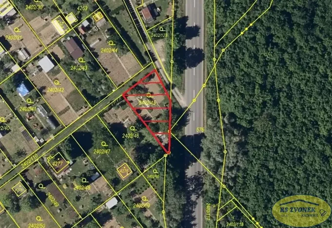 Prodej zahrady, Kroměříž, Kaplanova, 323 m2