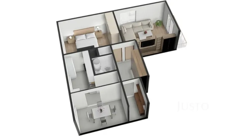 Prodej bytu 2+1, Záhoří - Horní Záhoří, 57 m2