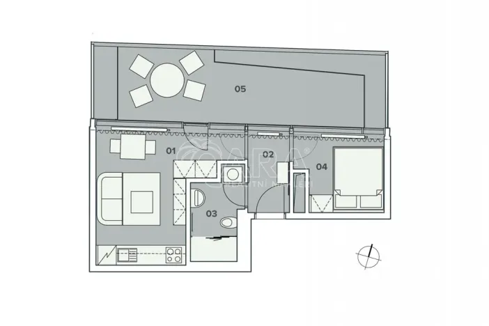 Pronájem bytu 2+kk, Praha - Karlín, Pobřežní, 32 m2