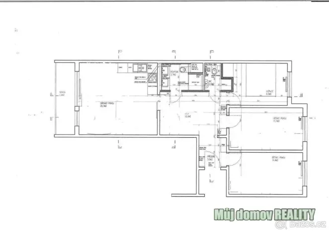 Pronájem bytu 4+kk, Praha - Modřany, Božetická, 72 m2