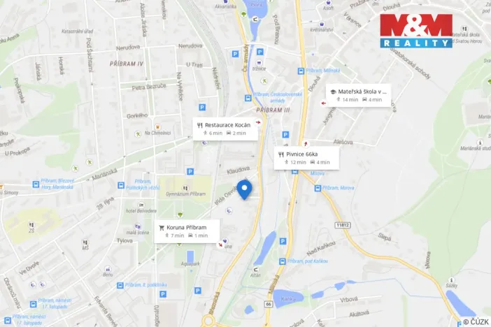 Pronájem bytu 1+kk, Příbram - Příbram IV, Cihlářská, 38 m2