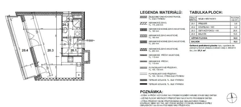 Pronájem bytu 1+kk, Praha, Freiwaldova, 37 m2
