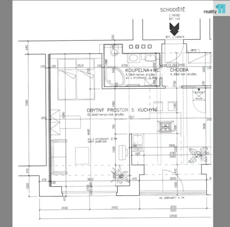 Prodej bytu 1+kk, Česká Lípa, Eliášova, 50 m2