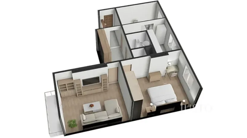 Prodej bytu 2+1, Záhoří, 57 m2