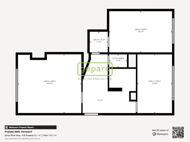 Prodej bytu 2+1, Varnsdorf, Pražská, 62 m2