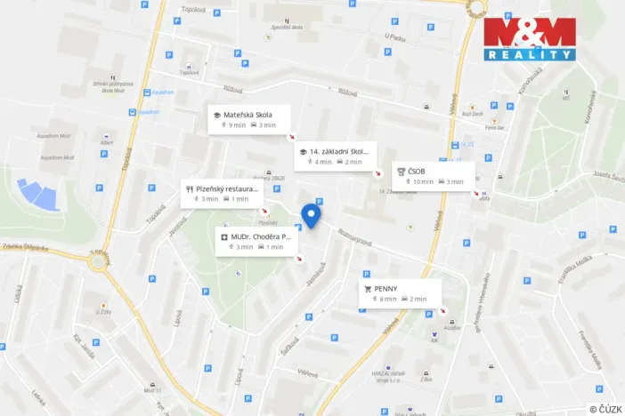 Pronájem bytu 2+1, Most, Rozmarýnová, 50 m2