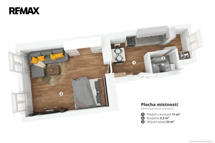 Pronájem bytu 1+1, Praha - Holešovice, Letohradská, 40 m2
