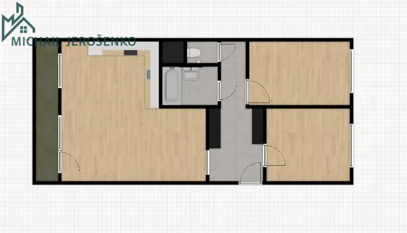 Pronájem bytu 3+kk, Praha - Krč, Na strži, 67 m2