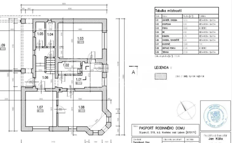 Prodej vily, Kostelec nad Labem, Vančurova, 120 m2