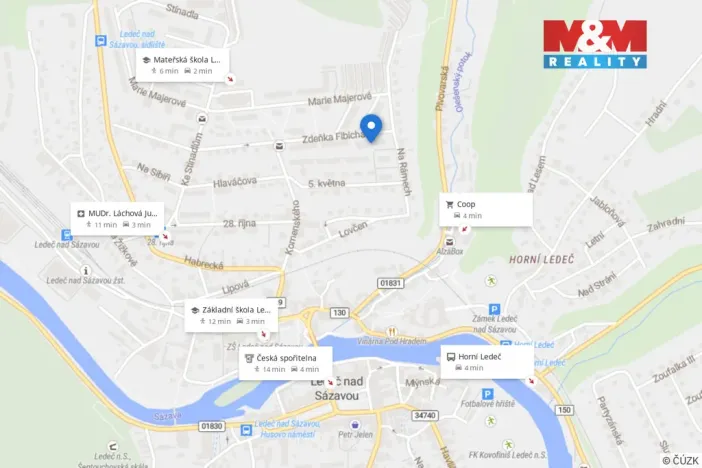 Prodej bytu 2+1, Ledeč nad Sázavou, Zdeňka Fibicha, 54 m2