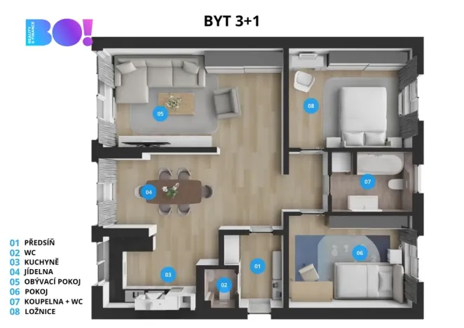 Prodej bytu 3+1, Ostrava, Vítězná, 79 m2