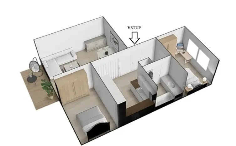 Pronájem bytu 3+1, Brno, Vrbenského, 64 m2