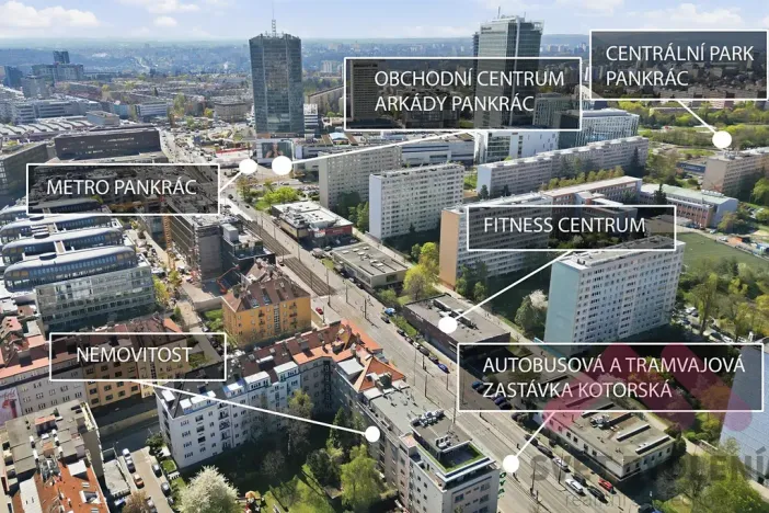 Pronájem bytu 2+kk, Praha - Nusle, Na Pankráci, 59 m2