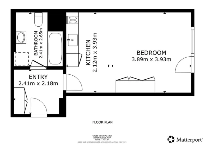 Pronájem bytu 1+kk, Praha - Hloubětín, Poděbradská, 33 m2