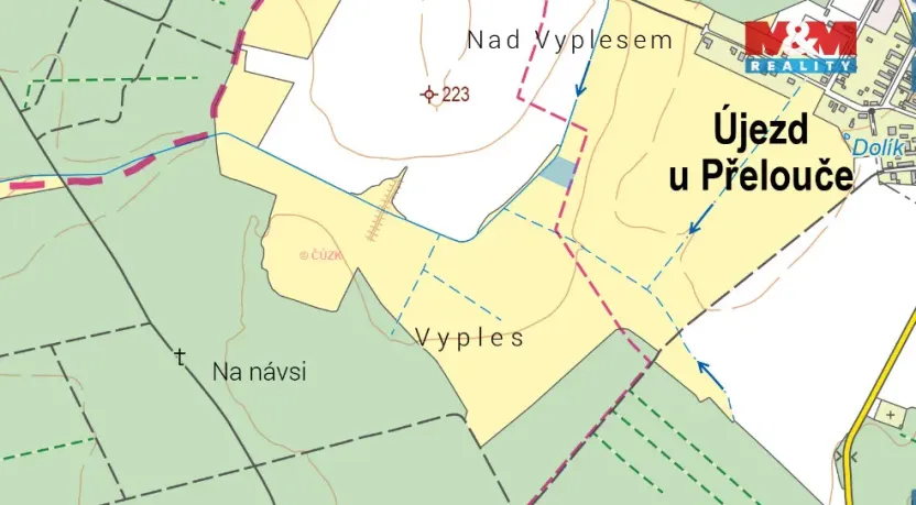 Prodej louky, Kladruby nad Labem, 3144 m2