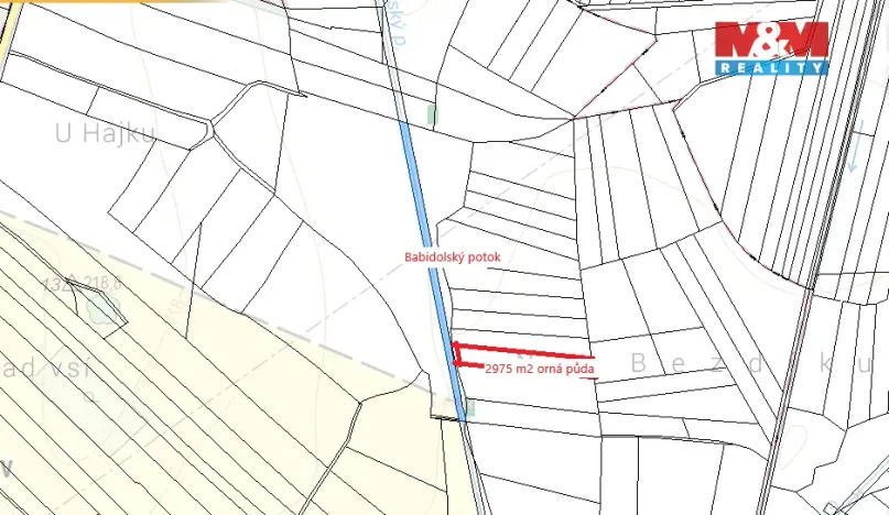 Prodej louky, Kladruby nad Labem - Komárov, 2975 m2