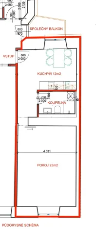 Pronájem bytu 1+1, Brno, Körnerova, 41 m2