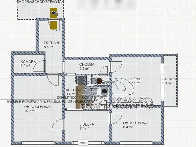 Pronájem bytu 3+kk, České Budějovice, Kubatova, 63 m2