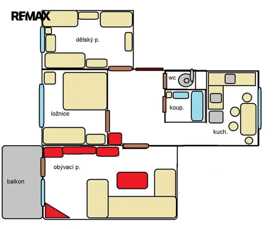 Pronájem bytu 3+1, Žďár nad Sázavou, Libušínská, 72 m2