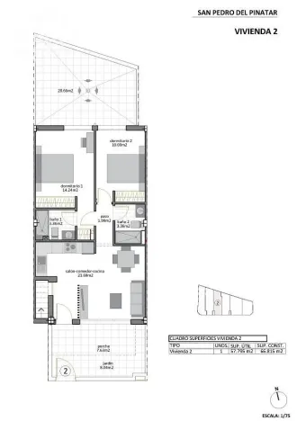Prodej rodinného domu, San Pedro del Pinatar, Murcia, Španělsko, 66 m2