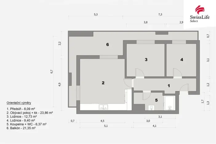 Prodej bytu 3+kk, Praha - Malešice, Nad úžlabinou, 60 m2