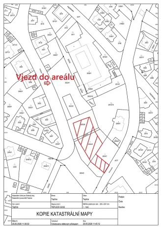 Pronájem komerčního pozemku, Teplice, Pařížská, 2500 m2