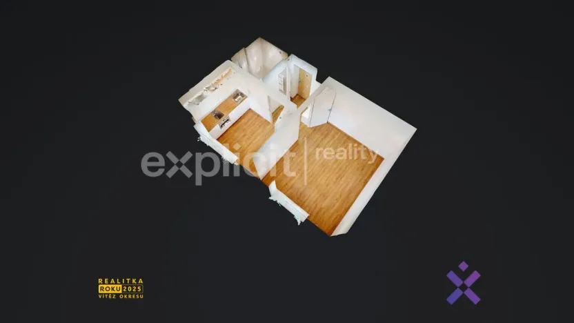 Pronájem bytu 1+1, Vsetín, Na Hrázi, 31 m2