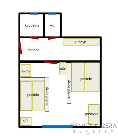 Pronájem bytu 1+1, Praha - Vinohrady, Na Folimance, 40 m2