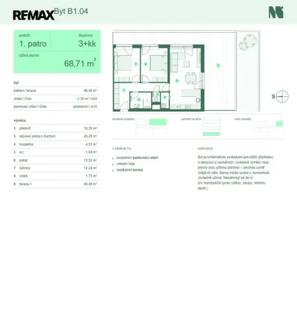 Prodej bytu 3+kk, Zlín, Tyršova, 68 m2